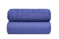 multi-colored Terry cotton bath towels, isolate