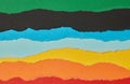 Multi-colored torn paper Royalty Free Stock Photo