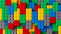 Multi-colored toy blocks background