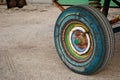 Multi-colored trailer wheel, rubber tire tire, spring, trailer tractor