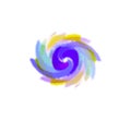 Multi colored vortex, watercolor Royalty Free Stock Photo