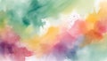 multi-colored watercolor summer delicate paint background