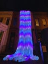 Multi Colored Waterfall at the Georgetown Glow Exhibit
