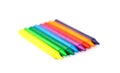 Multi-colored wax crayons Royalty Free Stock Photo