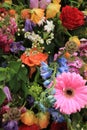 Multi colored wedding flowers