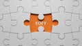 multi-colored puzzle pieces with the text EOFY. Royalty Free Stock Photo