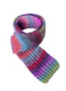 Multi-colored winter scarf. Royalty Free Stock Photo