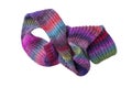 Multi-colored winter scarf. Royalty Free Stock Photo