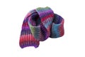 Multi-colored winter scarf. Royalty Free Stock Photo