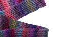 Multi-colored winter scarf. Royalty Free Stock Photo