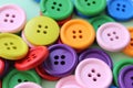 Multi-colored wooden buttons Royalty Free Stock Photo