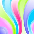 Multi Colors Curved Strips Vector Design