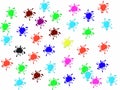 Multi colour paint splashes beautiful illustration on plain white background Royalty Free Stock Photo