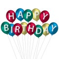 Bright balloon Happy Birthday card