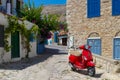 Multi-coloured buildings of Halki Island (Chalki)