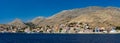 Multi-coloured buildings of Halki Island (Chalki)