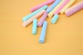 Multi coloured chalk sticks Royalty Free Stock Photo