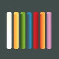 multi-coloured chalks. Vector illustration decorative design Royalty Free Stock Photo