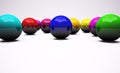 Multi-coloured chrome balls background Royalty Free Stock Photo