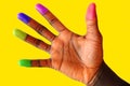 Multi coloured (cultured) finger tips 2 Royalty Free Stock Photo