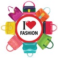 Multi-coloured fashion women's handbag.Big sale