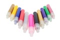 Multi-coloured felt-tip pens Royalty Free Stock Photo