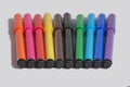 10 multi-coloured felt-tip pens Royalty Free Stock Photo