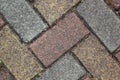 Multi-coloured floor bricks Royalty Free Stock Photo