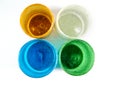Multi coloured glass cups Royalty Free Stock Photo