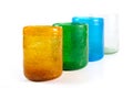 Multi coloured glass cups Royalty Free Stock Photo
