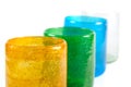 Multi coloured glass cups Royalty Free Stock Photo