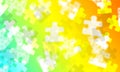 Multi coloured gradient with jigsaw pieces Royalty Free Stock Photo