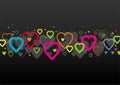 Multi-coloured hearts Royalty Free Stock Photo