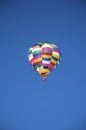 Multi-coloured hot air ballon