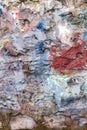 Multi coloured painted stone brick wall background Royalty Free Stock Photo