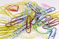 Multi-coloured paper clips Royalty Free Stock Photo