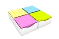 Multi Coloured Sticky Notes Stickers with a Holder Cases