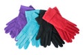 Multi-coloured woollen gloves Royalty Free Stock Photo