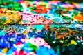 Multi coloures of water acrylic paint Royalty Free Stock Photo