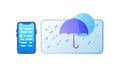 Multi-Device Weather Sync Display Vector, vector design Generative AI Royalty Free Stock Photo