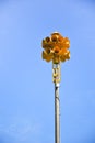 Multi directional yellow round amplified emergency siren Royalty Free Stock Photo