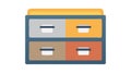 Multi-Drawer Filing Cabinet for Office Storage, vector design Generative AI Royalty Free Stock Photo