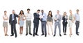 Multi-Ethnic Business People Working in a Row Royalty Free Stock Photo