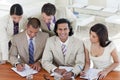 Multi-ethnic business team in a meeting Royalty Free Stock Photo