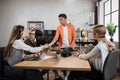 Multi ethnic business women financiers discussing strategy solution for company Royalty Free Stock Photo