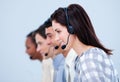 Multi-ethnic customer service representatives Royalty Free Stock Photo