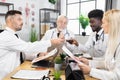 Multi ethnic group of medical therapists having meeting Royalty Free Stock Photo