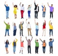 Multi-Ethnic Group of People Arms Raised