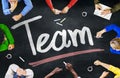 Multi-Ethnic Group of People and Team Concepts Royalty Free Stock Photo