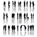 Multi-Ethnic Group Silhouettes Of Business People Royalty Free Stock Photo